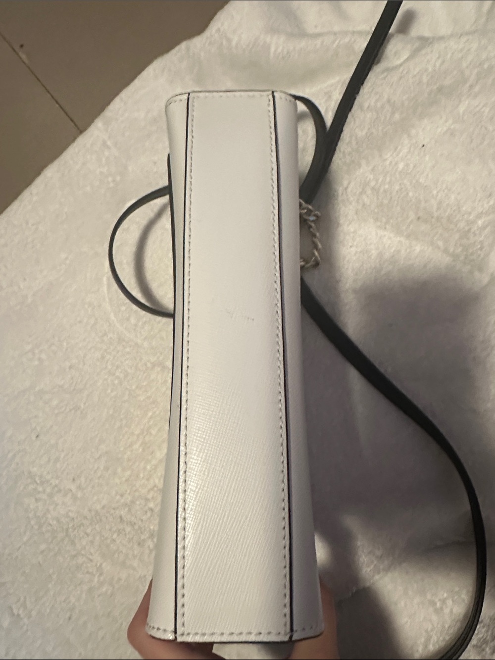 kate spade Beige and White Crossbody with Black Strap and Gold Chain - Picture 6 of 6